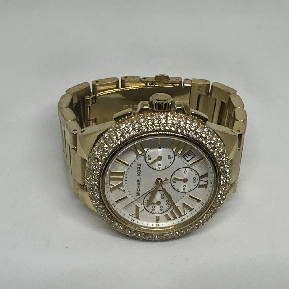 Michael Kors Bradshaw MK5756 Women Gold Stainless Steel Analog Dial Watch HME596